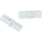 ClosetMaid SuperSlide 2 In. x 0.5 In. Closet Rod Connector, White (2-Pack) Image 1