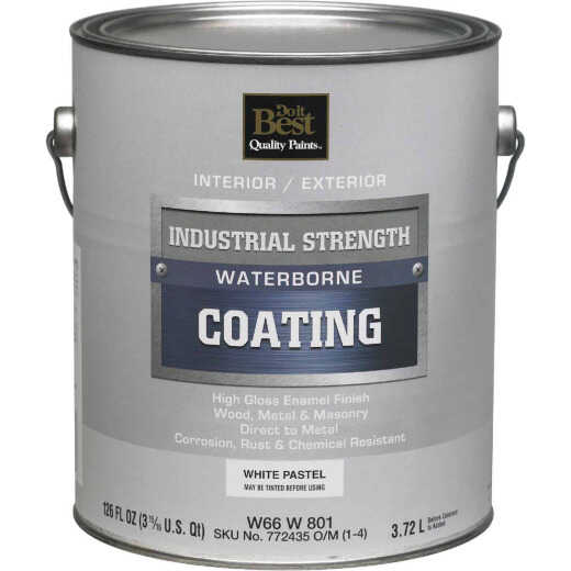Do it Best Pastel Base Waterborne Industrial Enamel, White, 1 Gal.