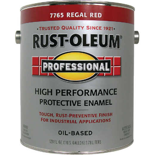 Rust-Oleum Professional Oil Based Gloss Protective Rust Control Enamel, Regal Red, 1 Gal.